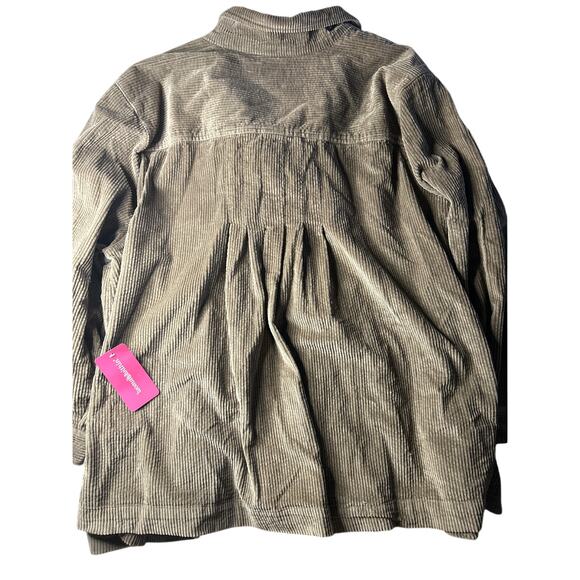 NWT Woman Within 4X Corduroy Pleat Back Chore Barn Jacket Coat Tan - Picture 7 of 7